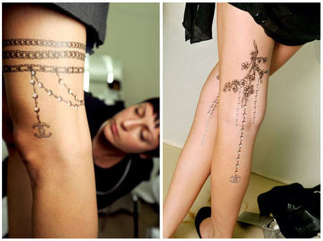dandelion tattoos. Chanel temporary tattoos 2