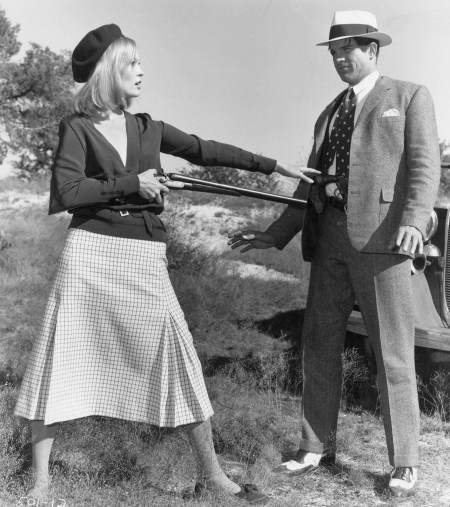 Faye Dunaway and Warren Beatty as Bonnie Clyde in the 1967 movie of the 